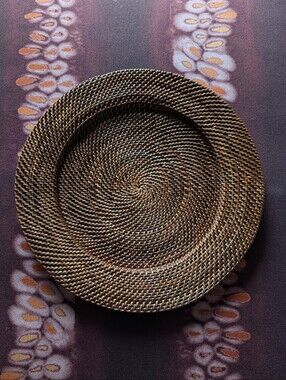 set of 8 SEAGRASS WICKER CHARGERS